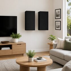 Wall-Mounted TV Cabinet Set - Streamlined Style