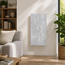 Compact Grey Wall-Mounted TV Cabinet with Storage Shelves