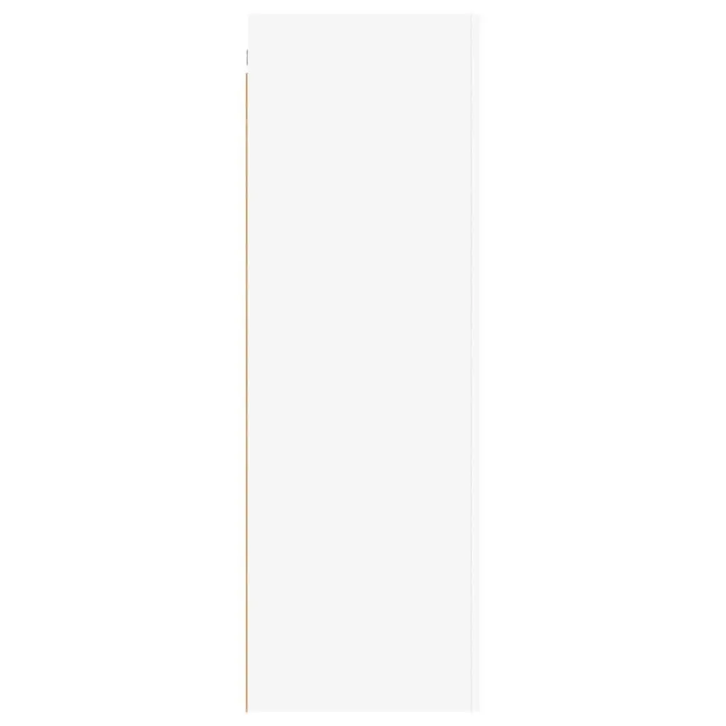 TV Cabinet White Wall-Mounted 2 Shelves Storage Unit