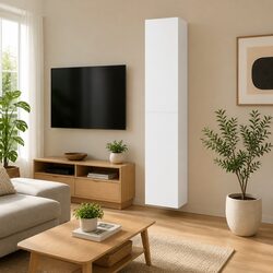 Compact Wall-Mounted TV Cabinet Set with Storage Shelves