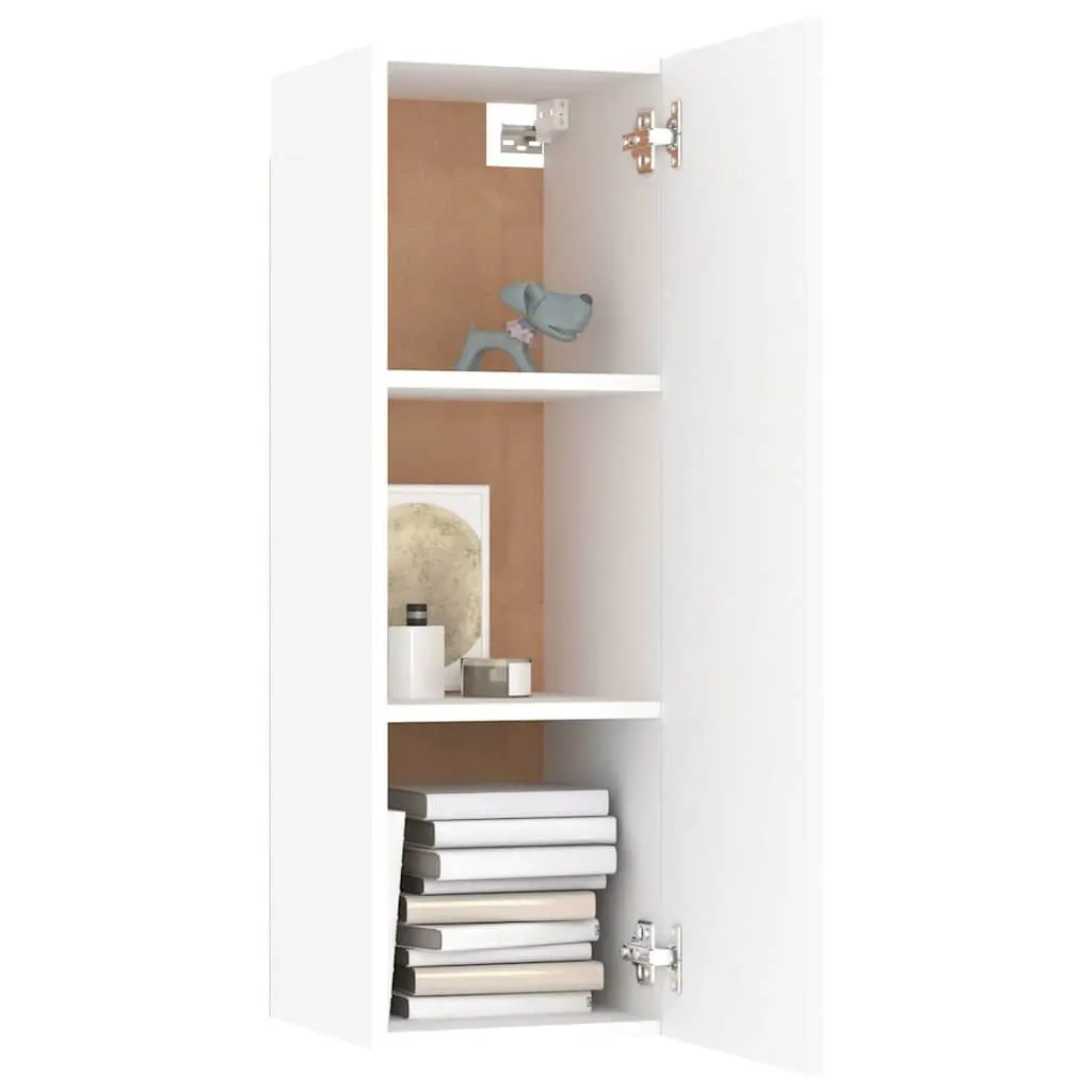 Wall-Mounted TV Cabinet Set with Storage Shelves