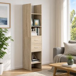 Compact and Efficient Book Cabinet with Storage