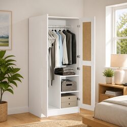 White Wardrobe with Ample Storage Space
