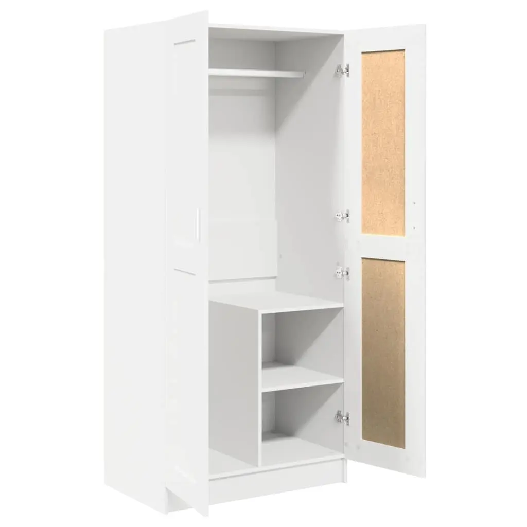 Wardrobe White Compact Large Storage Organizer Furniture