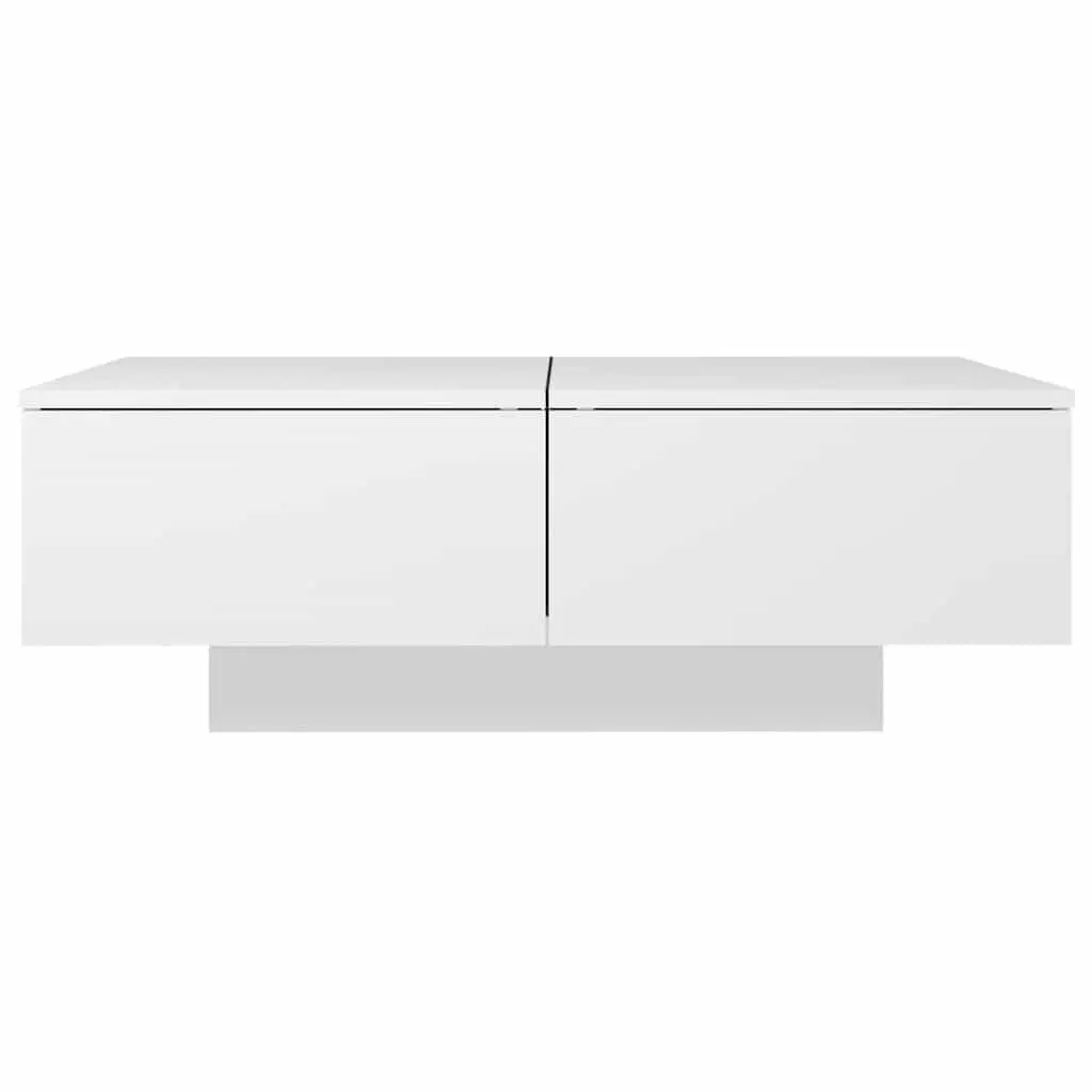 Coffee Table White Engineered Wood 90x60x31cm Stable Surface Easy to Clean