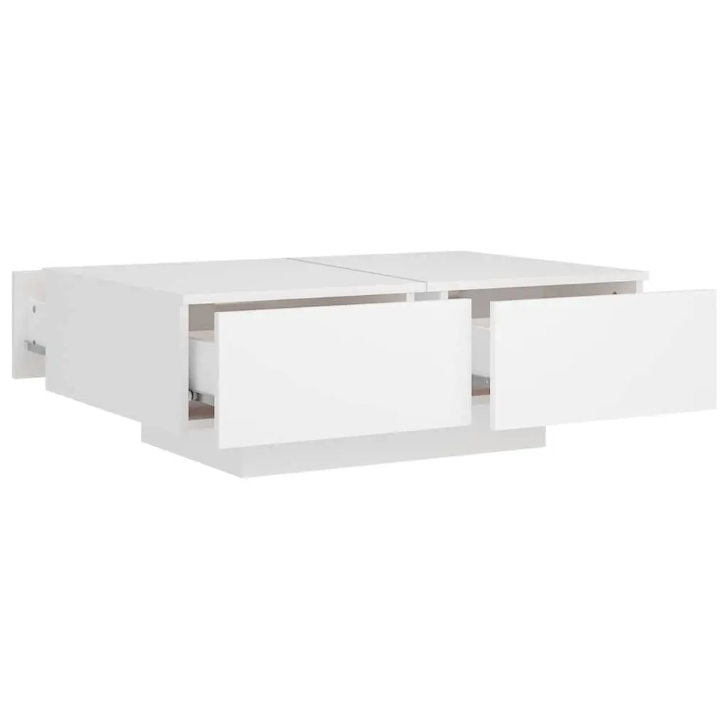 Coffee Table White Engineered Wood 90x60x31cm Stable Surface Easy to Clean