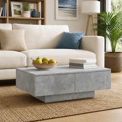 Coffee Table Grey 90x60x31 cm Engineered Wood Accent Table Living Room Furniture