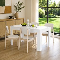 Concise Modern White Dining Table for Any Space