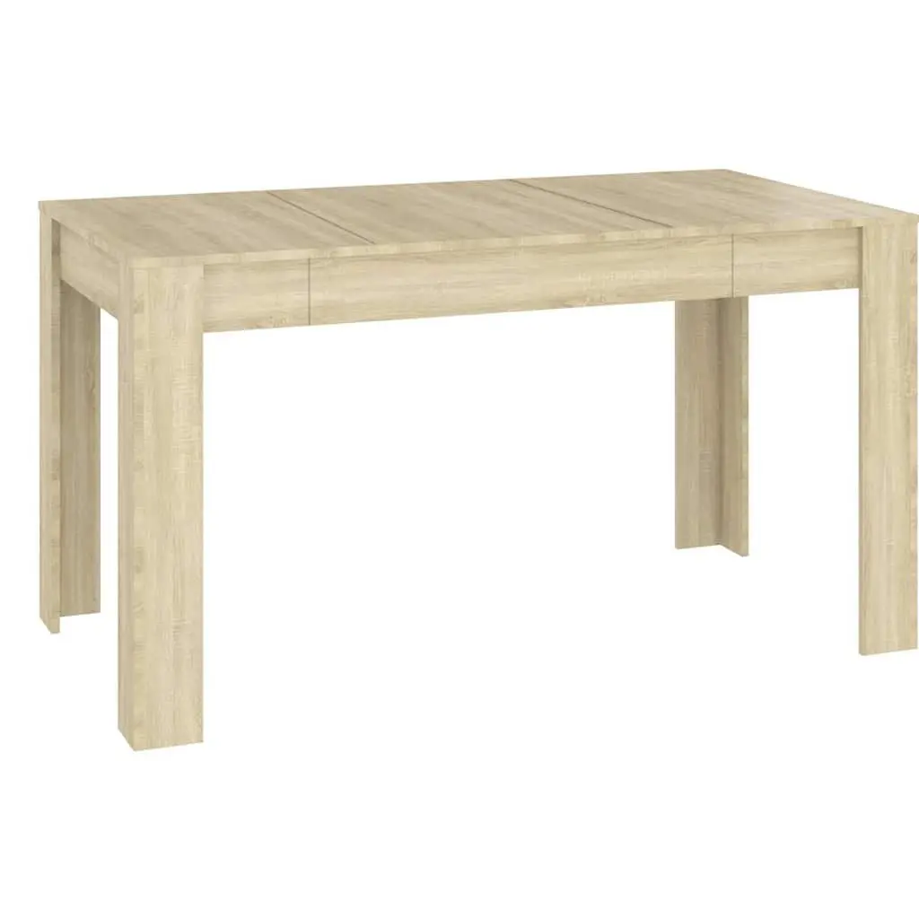 Dining Table Kitchen Sonoma Oak Brown Engineered Wood Sturdy Stable Elegant