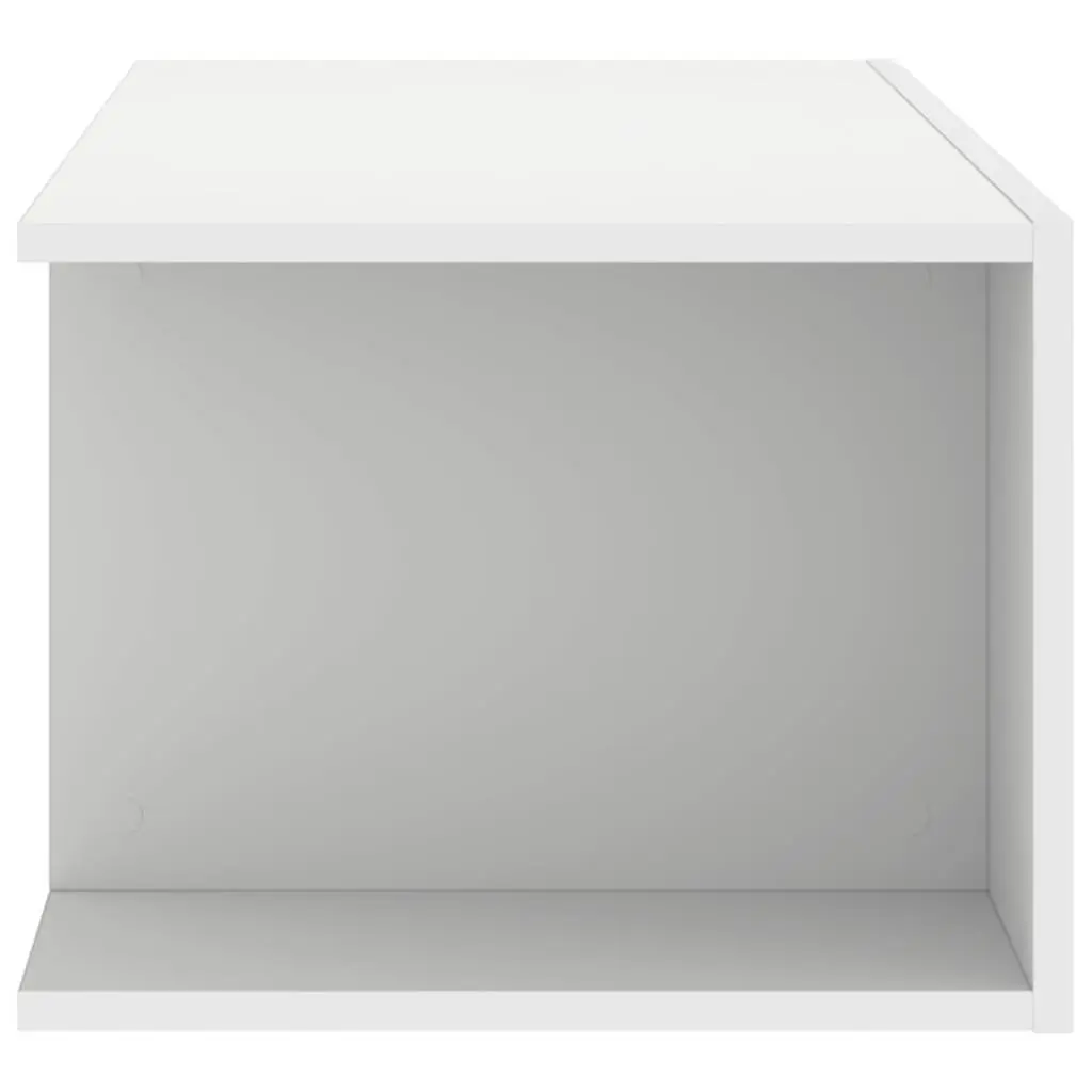 TV Cabinet White Modern Media Storage Unit with RGB LED Lights