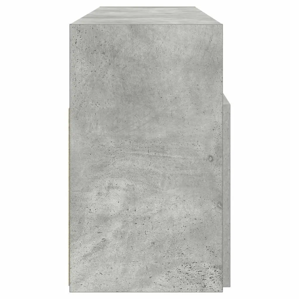TV Cabinet Grey 120cm RGB LED Lights Media Storage Unit