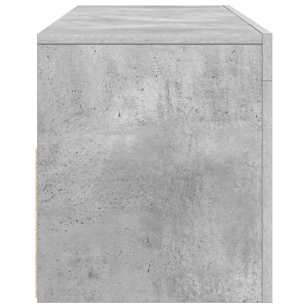 TV Cabinet with RGB LED Lights Grey Media Storage Unit Modern Design 120x35x40cm