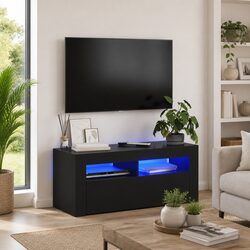 Simple and Stylish Black LED TV Cabinet for Every Room