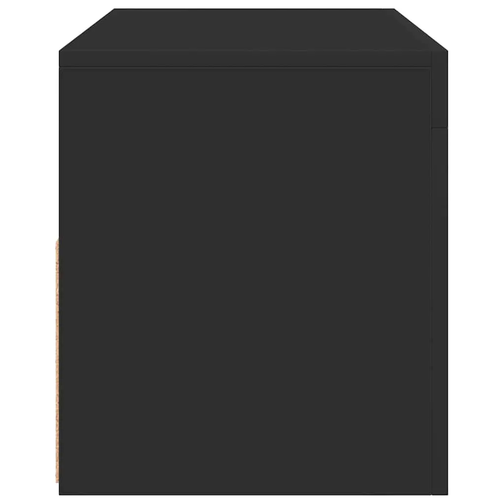 TV Cabinet Black 90x35x40cm Modern with RGB LED Lights Storage Display Shelf