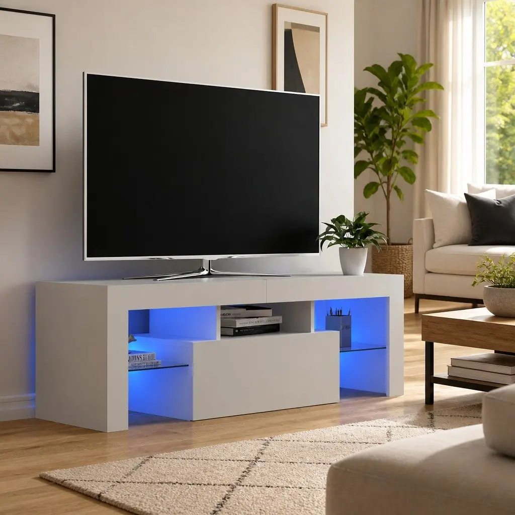 TV Cabinet with RGB LED Lighting