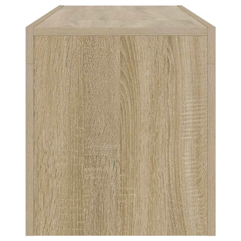TV Cabinet with RGB LED Lights Sonoma Oak Media Storage Stand 120x35x40cm