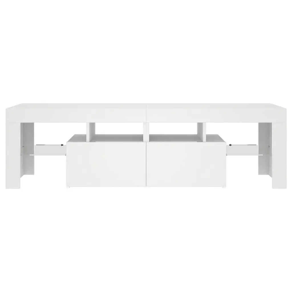 TV Cabinet with RGB LED Lights, 140cm in White