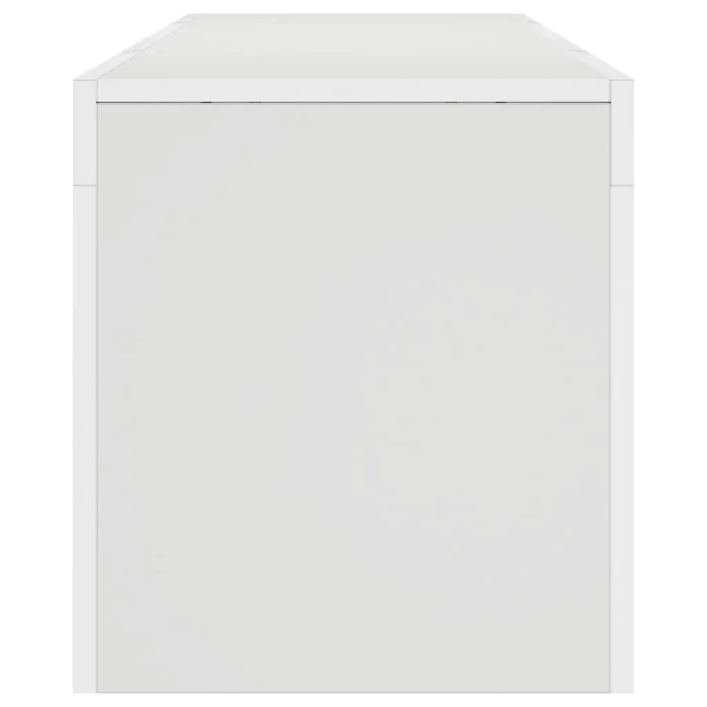 TV Cabinet with RGB LED Lights, 140cm in White