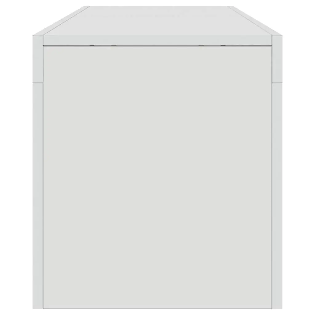 TV Cabinet White 140cm RGB LED Lights Modern Storage Unit