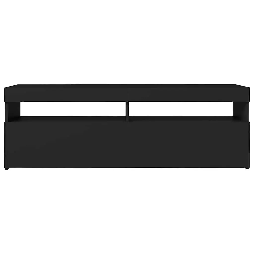 TV Cabinet Black 120x35x40cm RGB LED Lights Media Stand Entertainment Unit