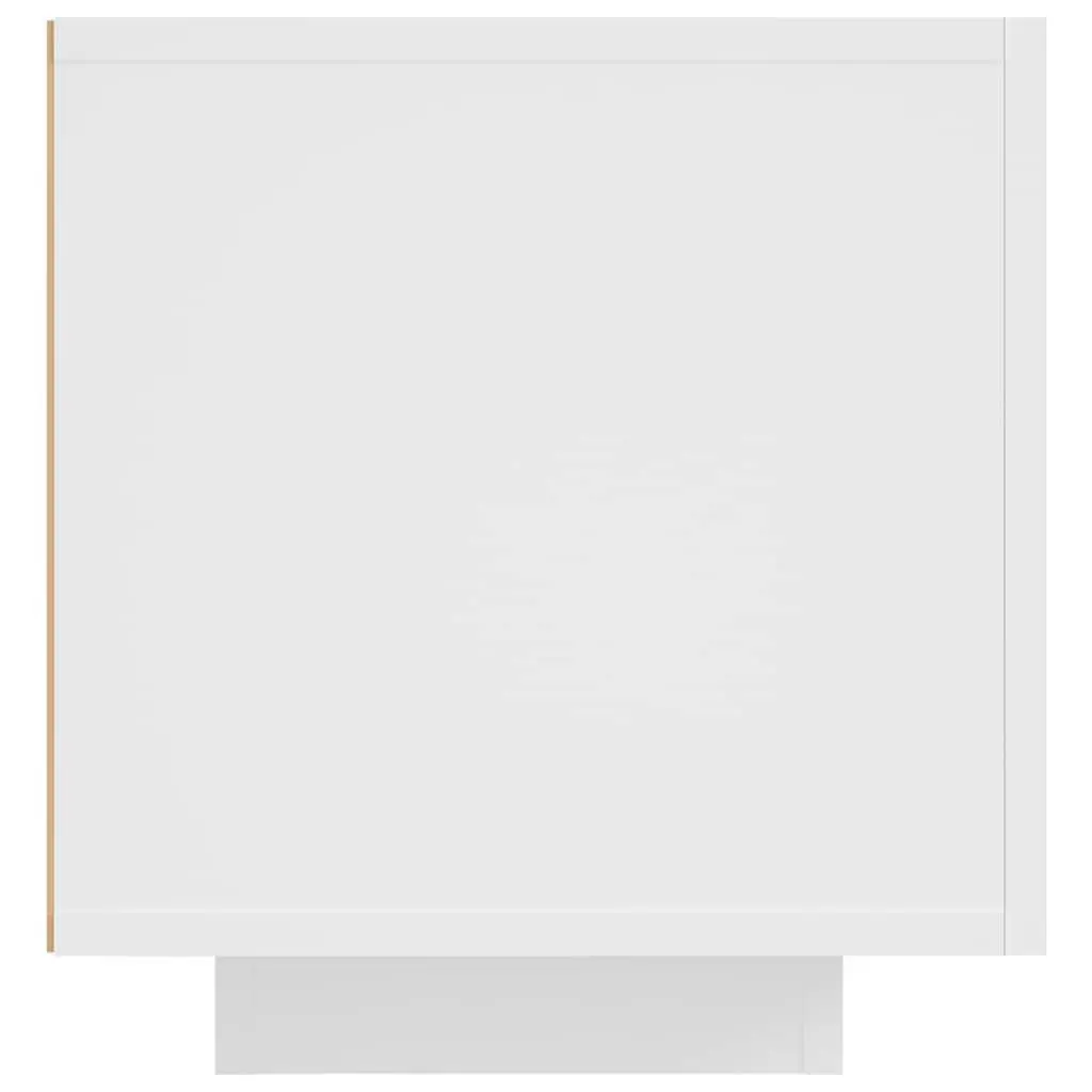 White TV Cabinet with LED Lights and Shelves