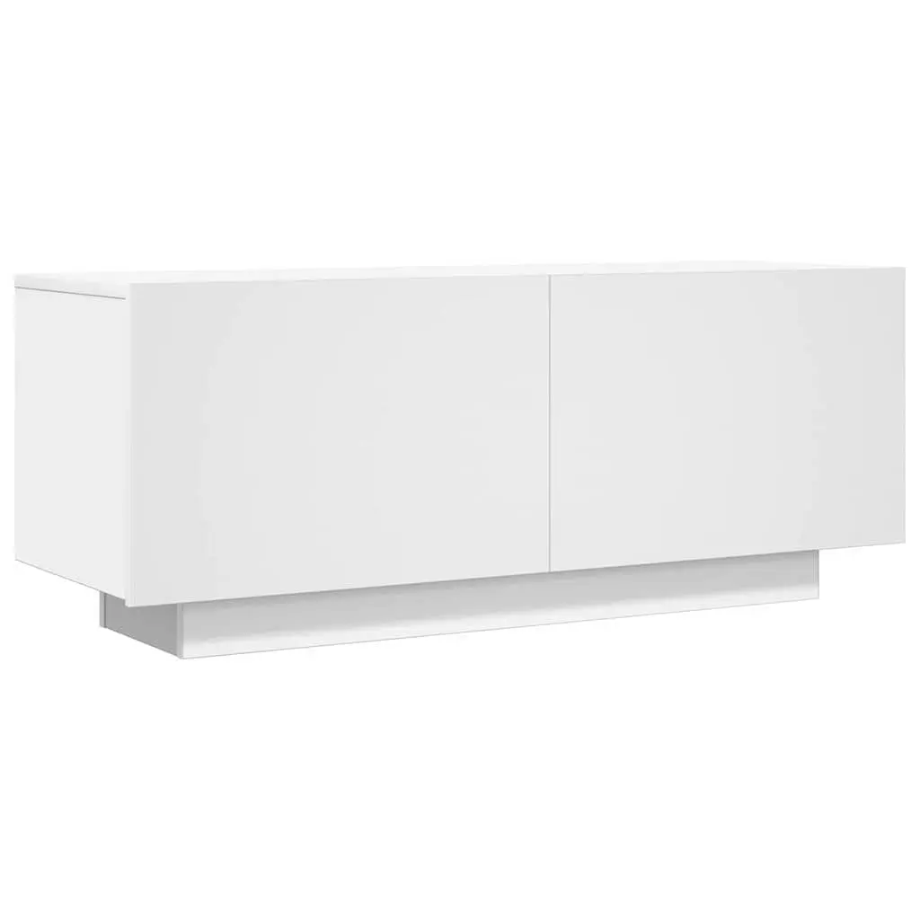 White TV Cabinet, Engineered Wood, 100x35x40 cm