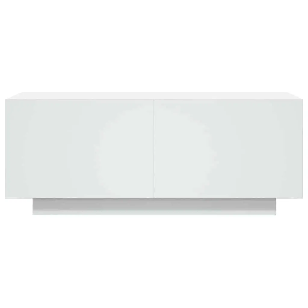 White TV Cabinet, Engineered Wood, 100x35x40 cm