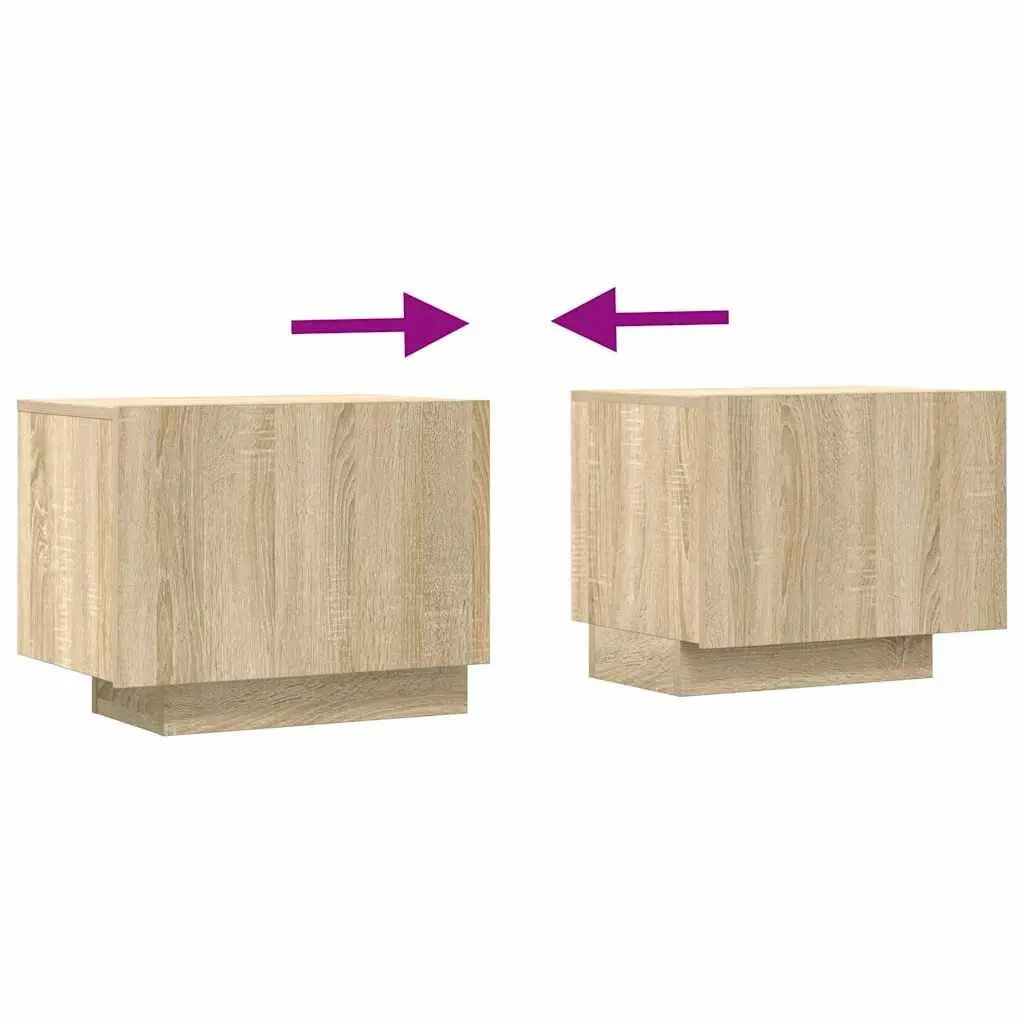 TV Cabinet Unit Sonoma Oak Brown Engineered Wood Media Storage Furniture