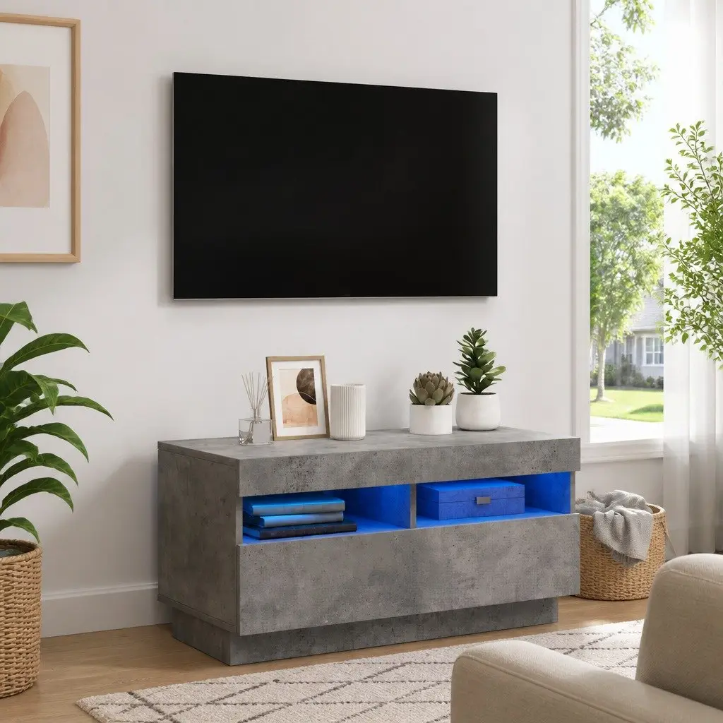 TV Cabinet with RGB LED Lights