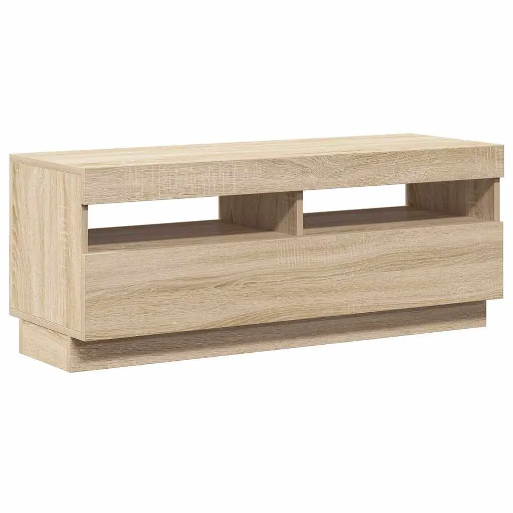 Brown TV Cabinet with RGB LED Lights
