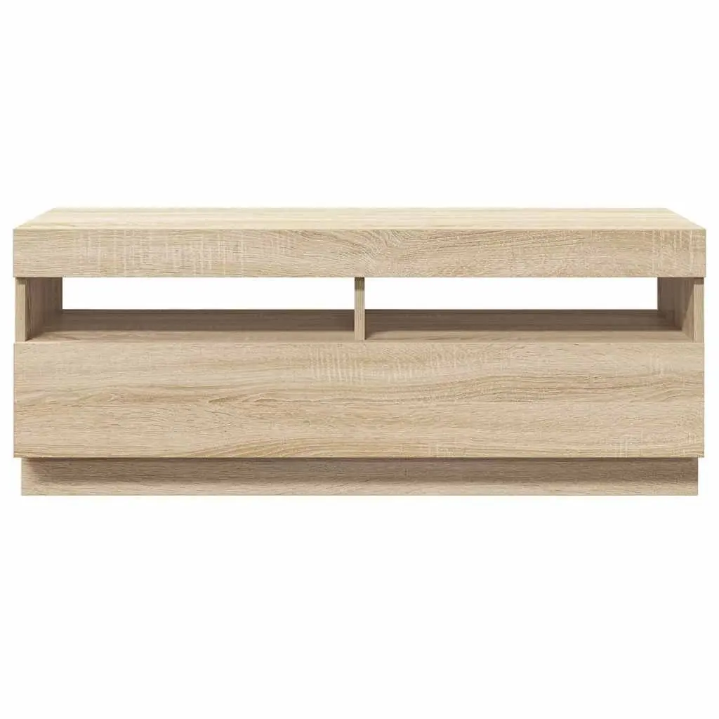 Brown TV Cabinet with RGB LED Lights