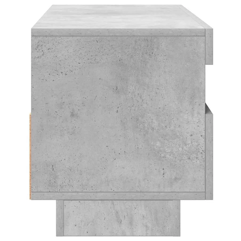 TV Cabinet Grey RGB LED Lights Media Storage Unit