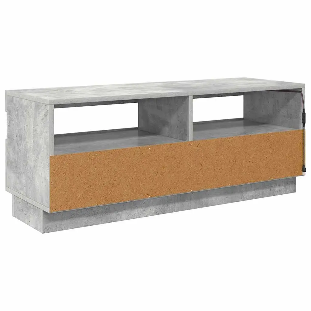 TV Cabinet Grey RGB LED Lights Media Storage Unit