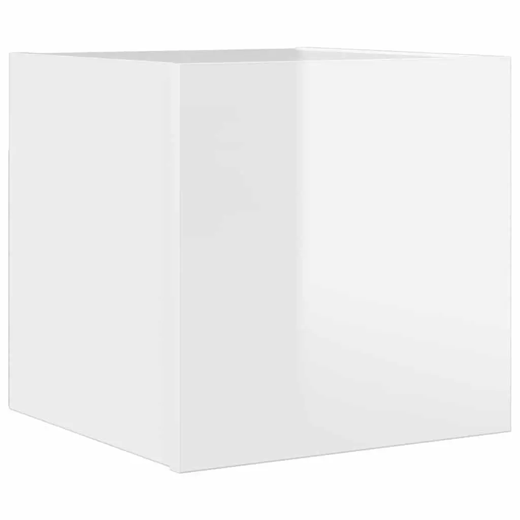 Wall Mounted TV Cabinet High Gloss White Storage Unit Shelving Display Stand