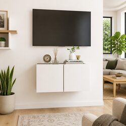 Compact and Sleek Wall-Mounted TV Cabinet