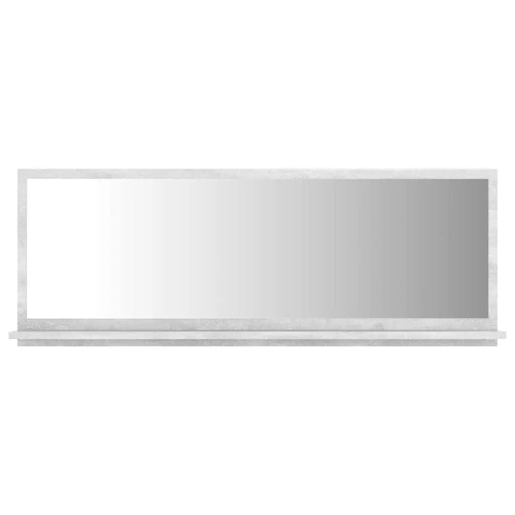 Grey Bathroom Mirror with Storage