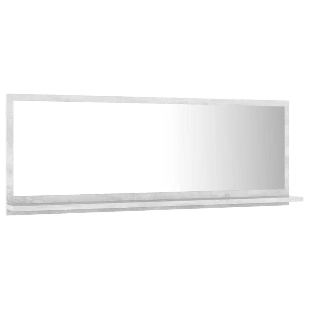 Grey Bathroom Mirror with Storage