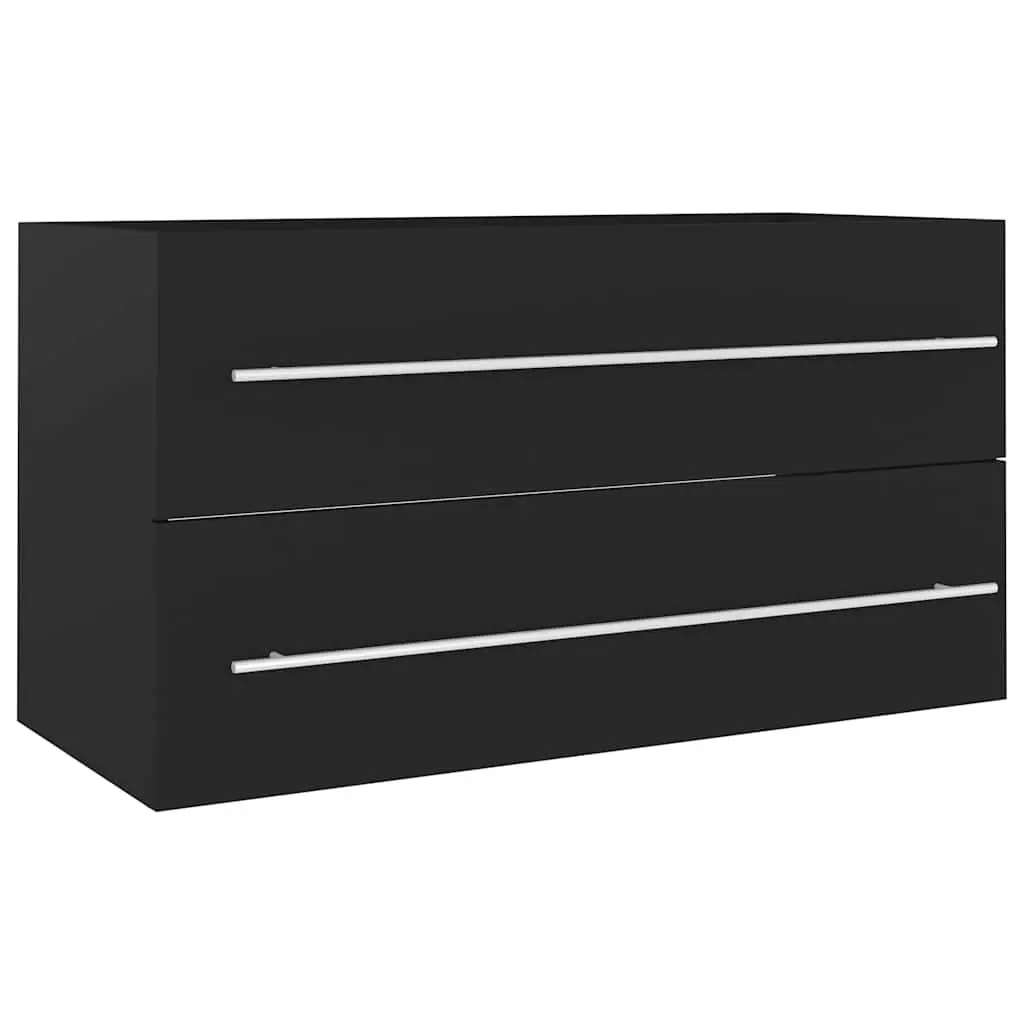 Bathroom Furniture Set Grey 2 Piece Cabinet Mirror Storage Engineered Wood