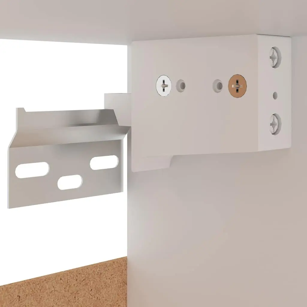 Hanging Cabinets White 2 Pieces Wall Mount Organizer Shelves with Hinged Doors for Optimized Kitchen Storage