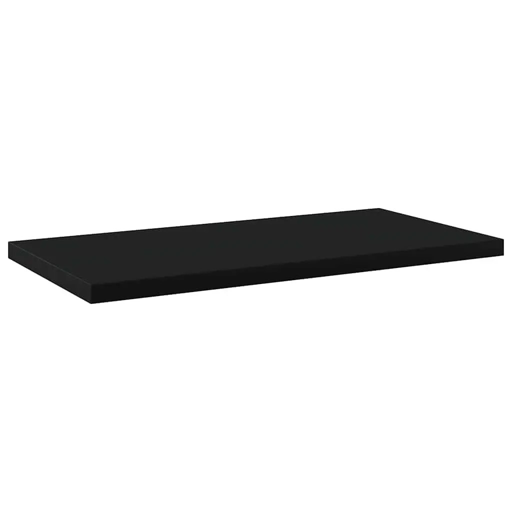 Floating Shelf Boards Black 40 x 20 cm Set of 4 Storage Shelving Panel for Home Office