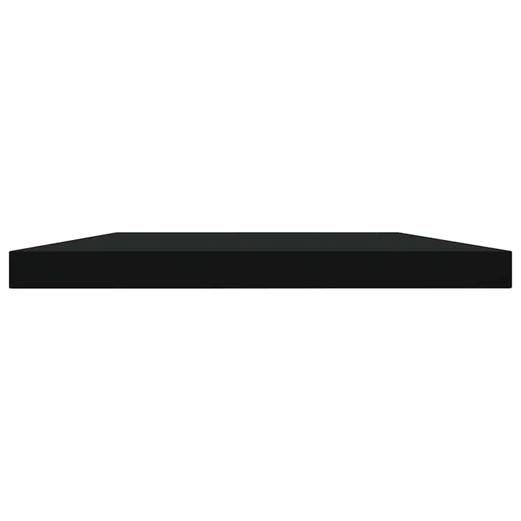 Floating Shelf Boards Black 40 x 20 cm Set of 4 Storage Shelving Panel for Home Office