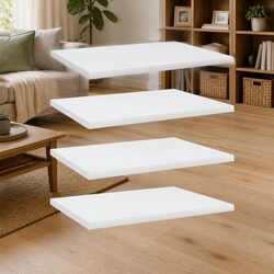 White Bookshelf Boards 4 pcs 40x30x1.5 cm - Simple and Effective