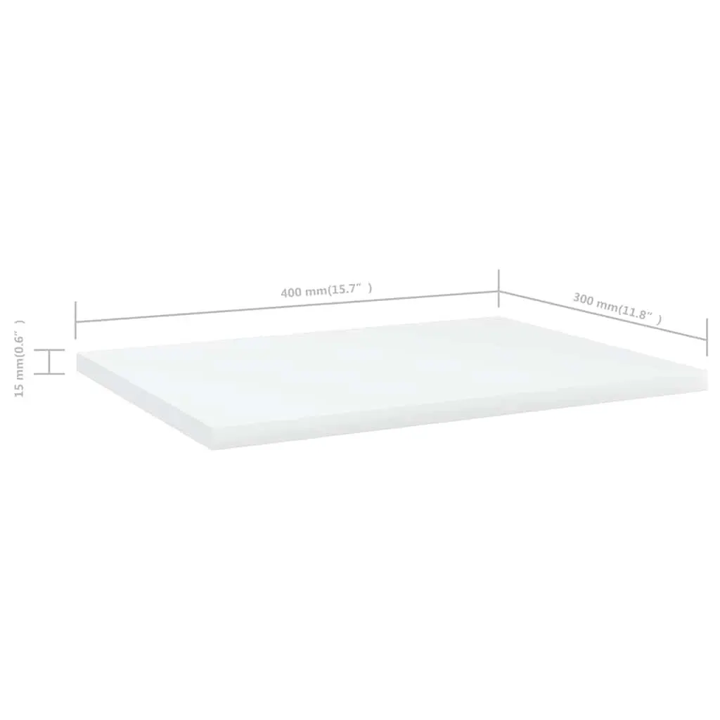Bookshelf Boards 4 pcs White 40x30x1.5 cm Storage Shelves Panel