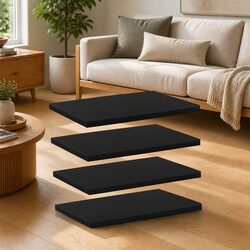 Enhance Your Home with 4 Black Bookshelf Boards