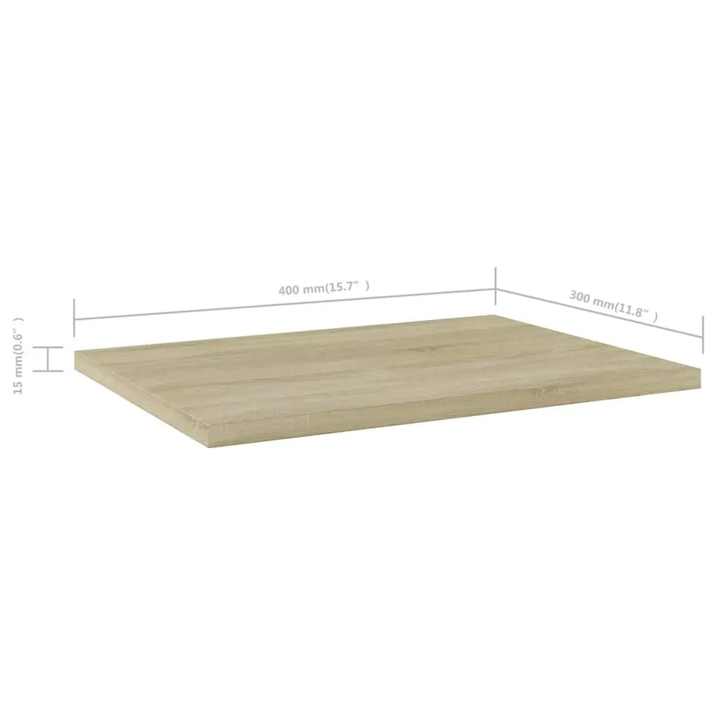 Bookshelf Boards Sonoma Oak 40x30x1.5 cm 4 Piece Storage Shelves Engineered