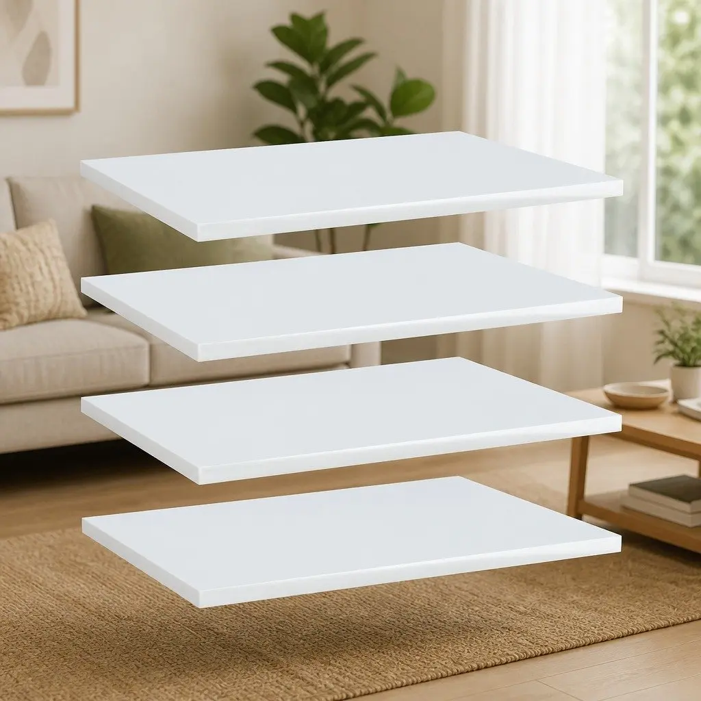 Bookshelf Boards High Gloss White 40x30x1.5 cm Engineered Wood Shelves 4 Pieces
