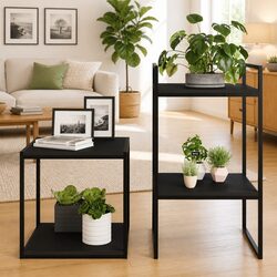 Compact Black Floating Shelf Boards for Stylish Storage