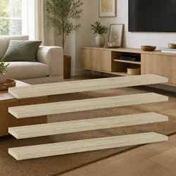 Compact 4 Pcs Brown Bookshelf Boards for Storage