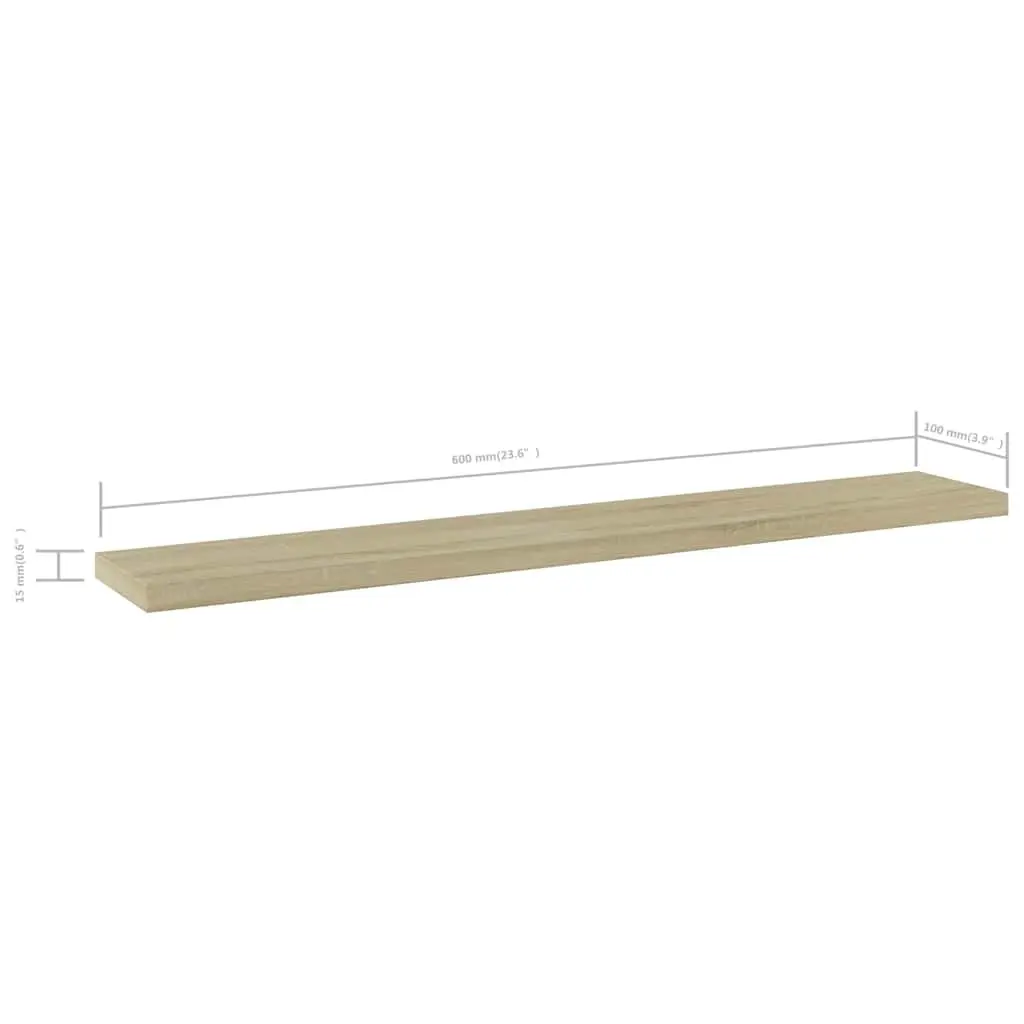 Bookshelf Boards Brown 60x10x1.5 cm Storage Shelving Panels 4 Piece