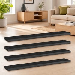 Bookshelf Boards - High Gloss Black, 4 Pieces Included